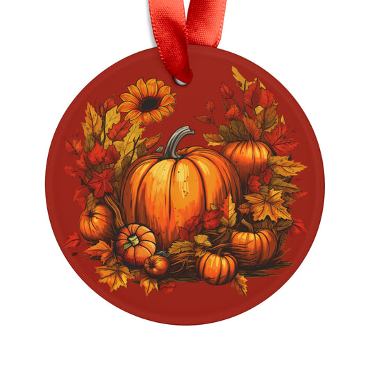Give thanks 1 / Acrylic Ornament with Ribbon