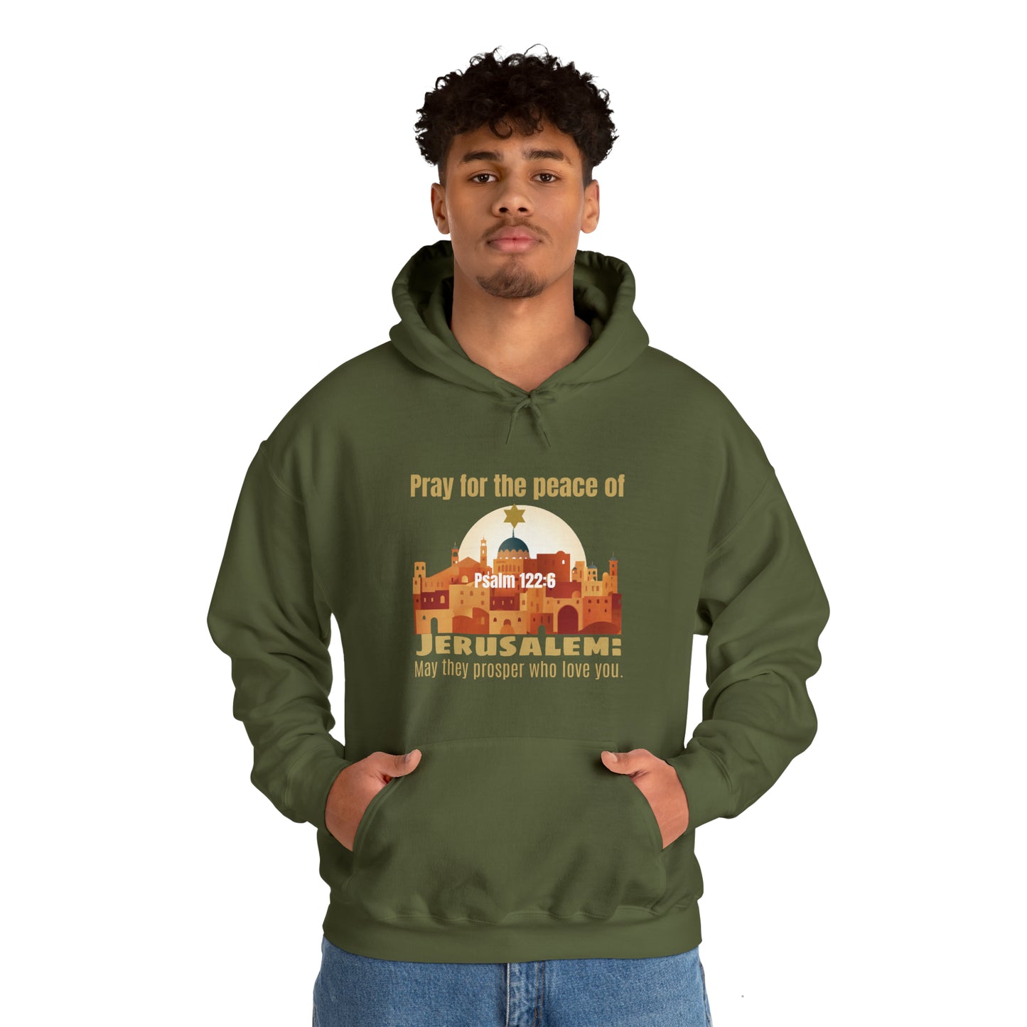 Pray for the peace of Jerusalem / Hooded Sweatshirt