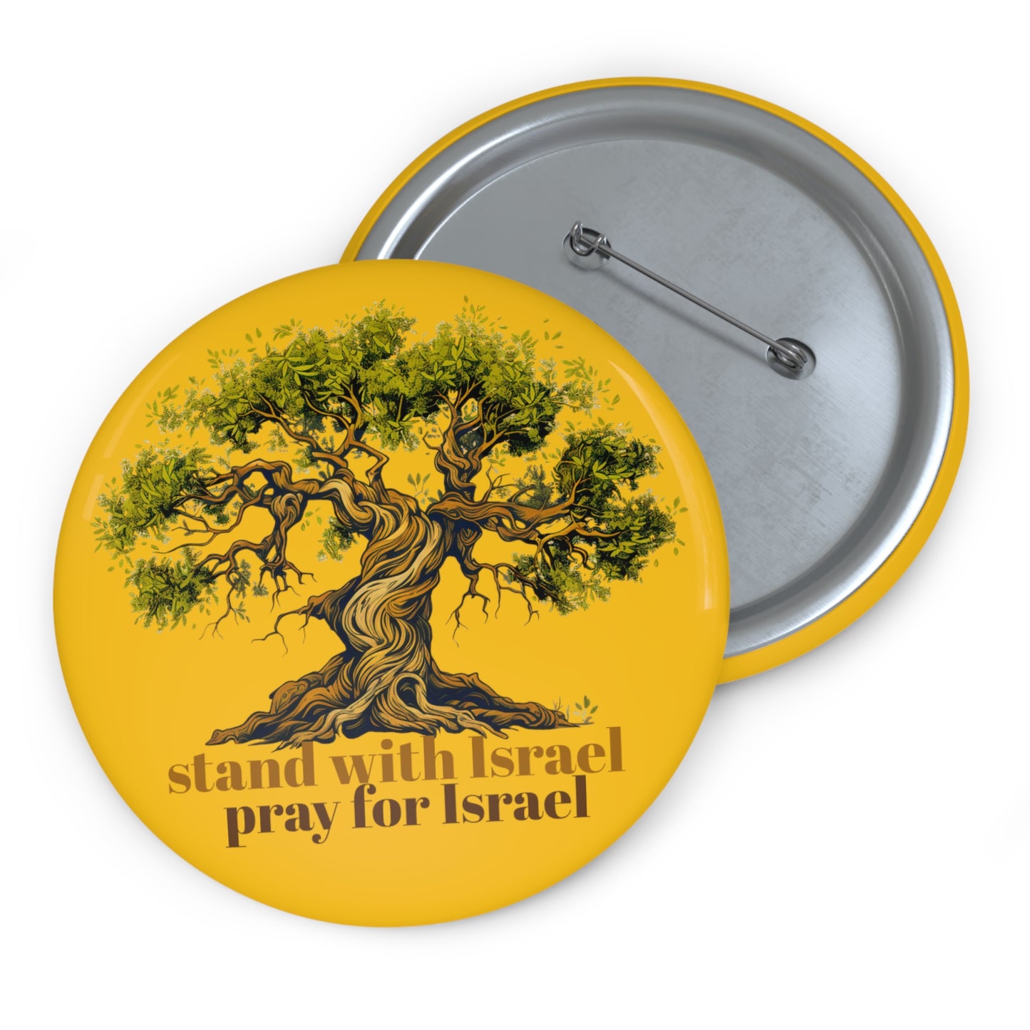 Pray for Israel /Yellow Pin Buttons