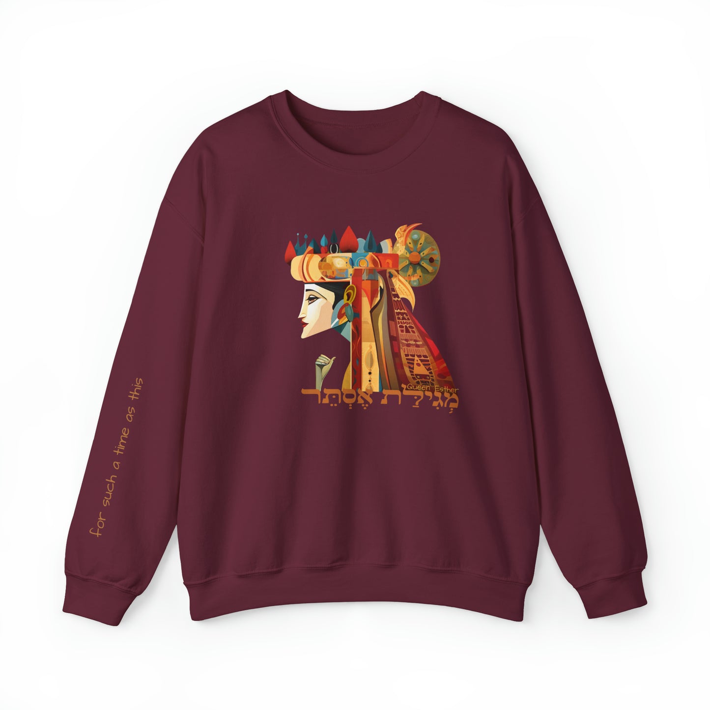 Purim - Queen Esther - for Such a Time as this - Unisex Heavy Blend™ Crewneck Sweatshirt