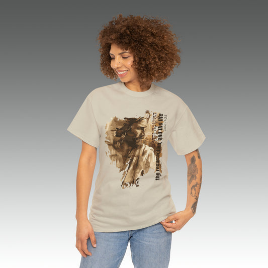 The Resurrection and the Way - Christian T-shirt  Unisex Cotton Tee Shirt