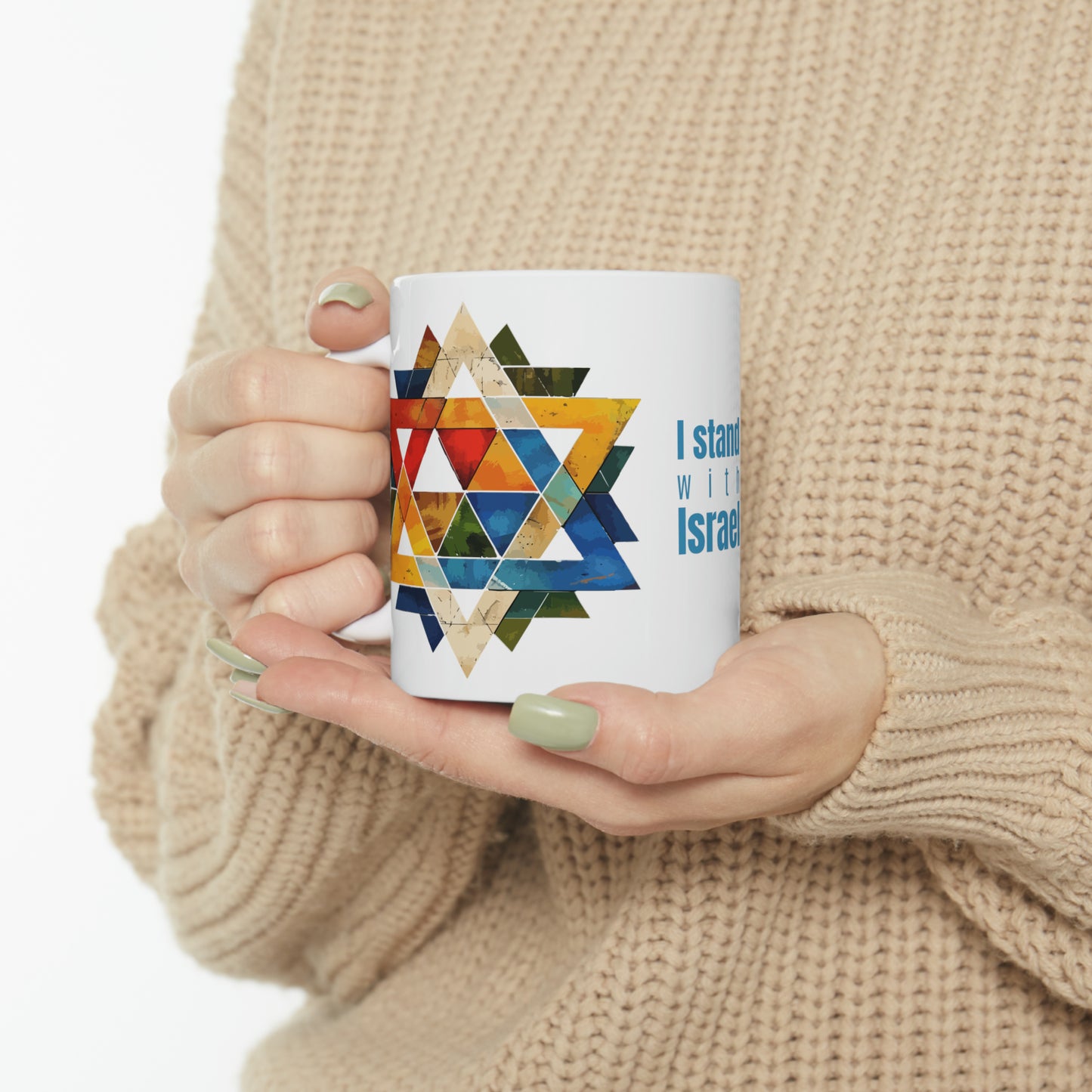 I stand with Israel white mug 11 oz