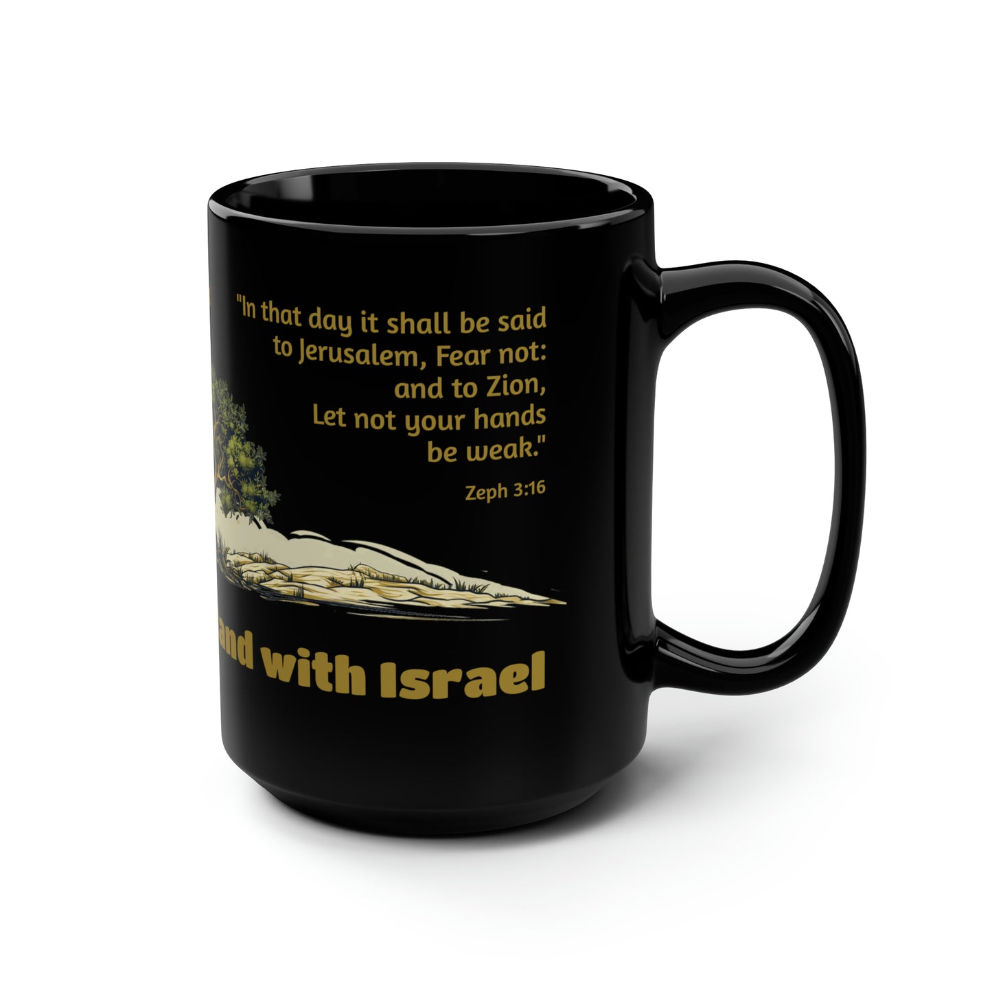 Pray for Israel / Black Mug 15 oz