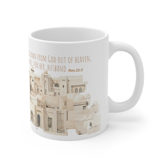 Heavenly Jerusalem / white mug 11 oz