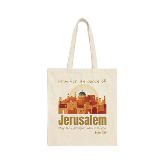 Pray for the peace of Jerusalem / Cotton Tote Bag
