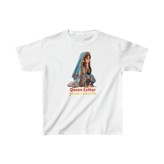 Purim Spiel Tee shirt Queen Esther For such a time as this - Kids Heavy Cotton™ Tee