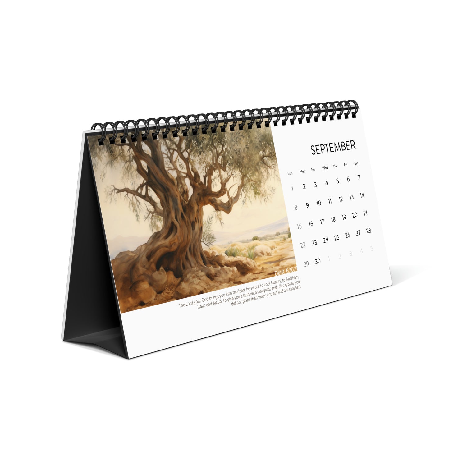 Olive Tree Desktop Calendar 2024