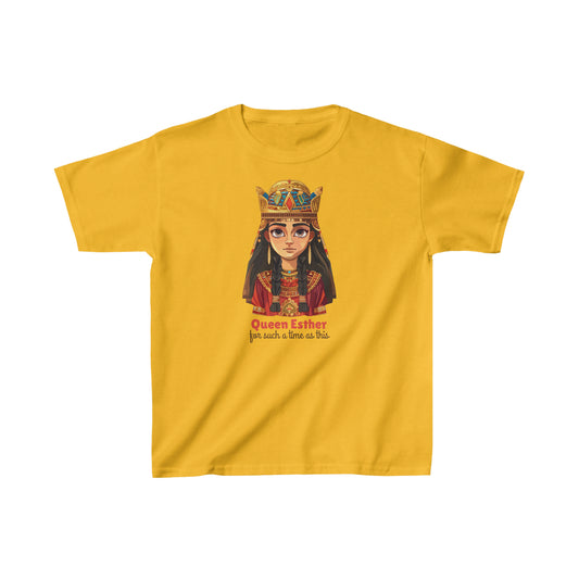 Purim Spiel Gift Queen Esther For such a time as this - Kids Heavy Cotton™ Tee