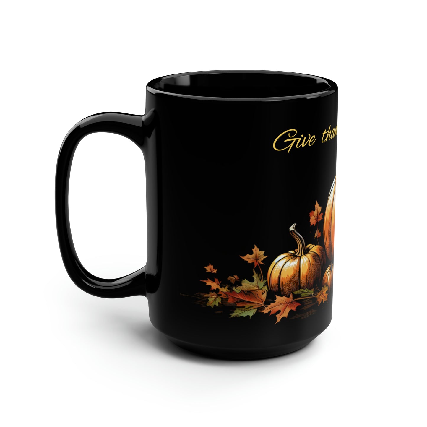 Thanksgiving / Black Mug 15 oz
