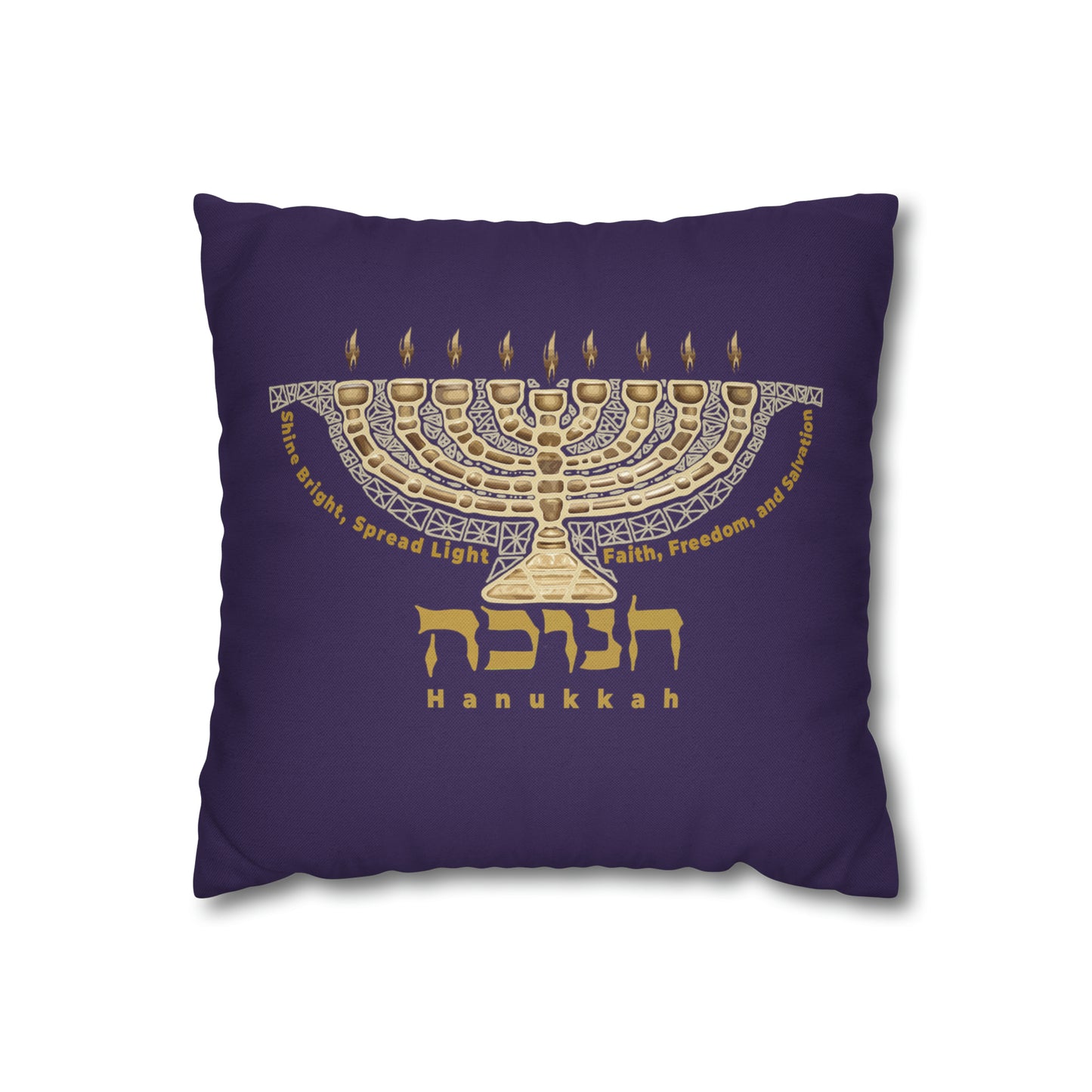 Hanukkah /  Purple Square Pillow Case