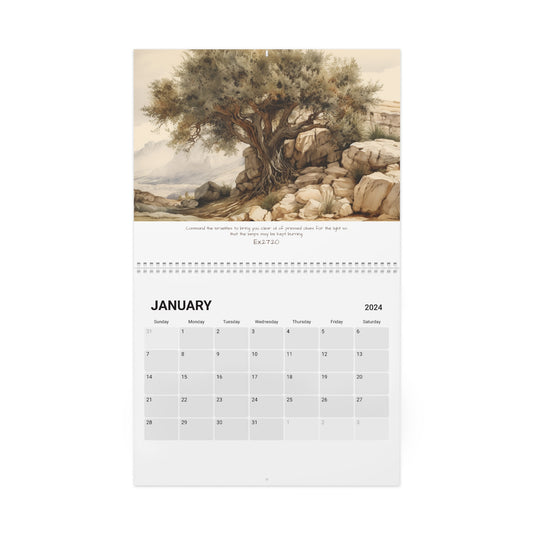 Olive Tree Wall Calendar (2024)