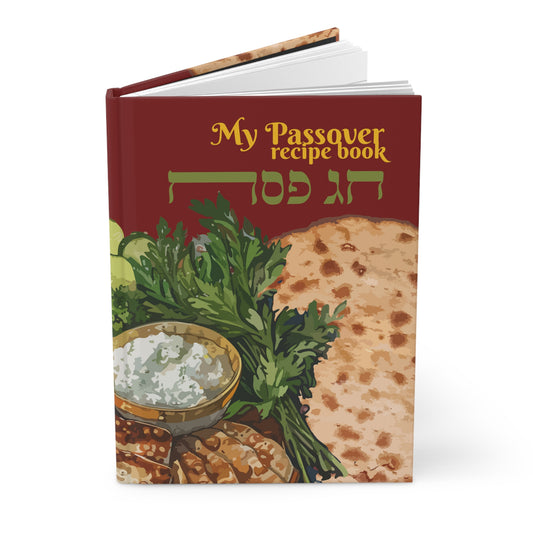 My Passover Recipe Book, Pesach Recipes Blank Notebook gift, Hardcover Journal Matte