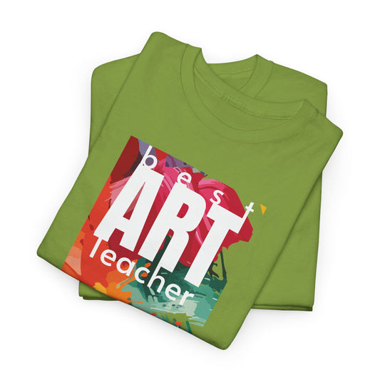 Personalized Teacher T-shirt, Best ART Teacher Customized Cotton Unisex Tee Shirt