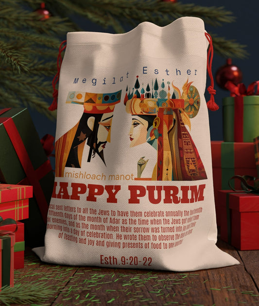 Happy Purim  Mishloach Manot Gift Bag Large Size 26 inch