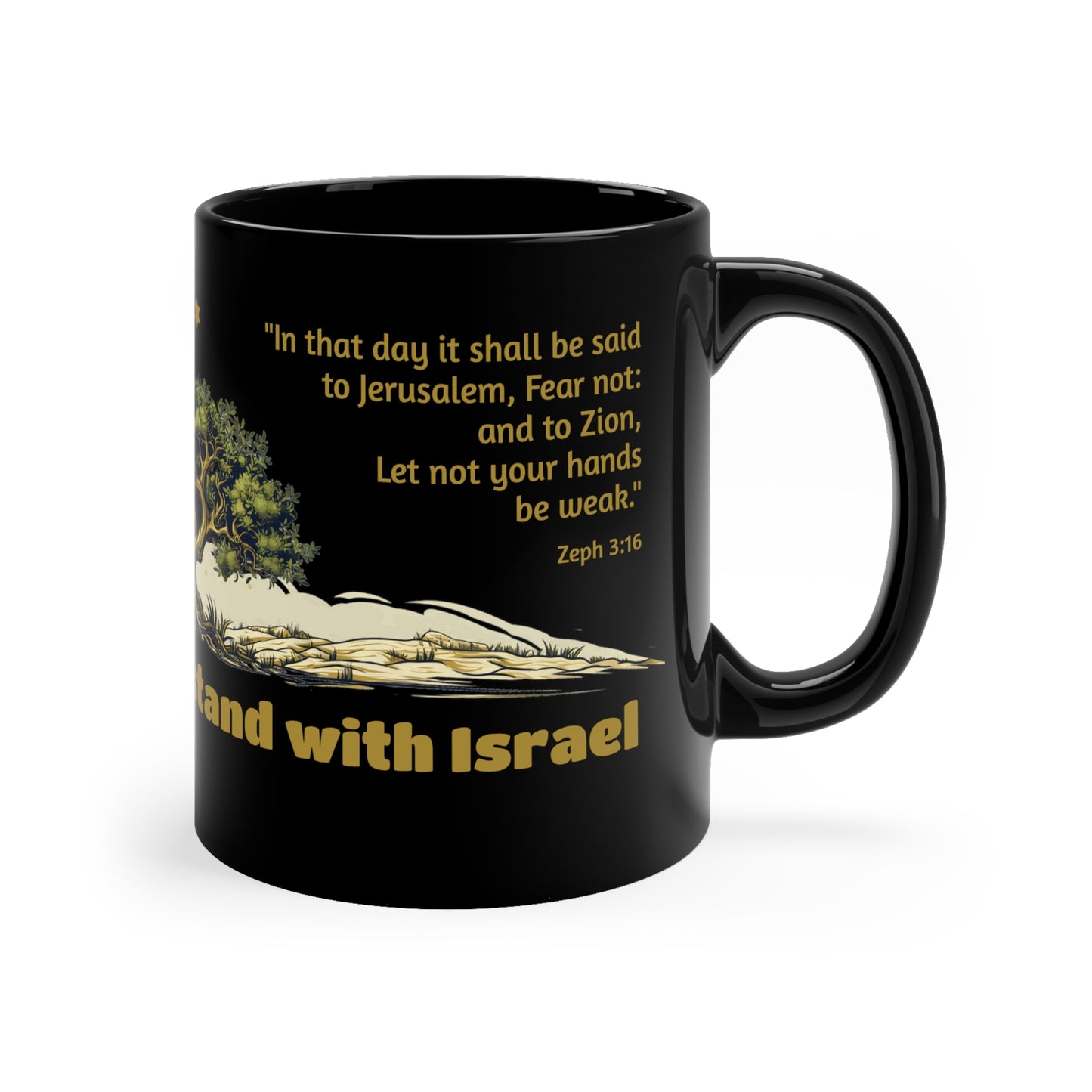 Pray for Israel / Black Mug 11oz